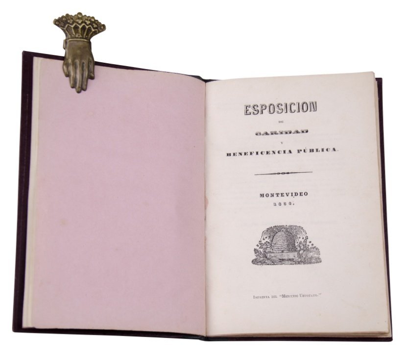 “Esposición (sic) de Caridad y Beneficencia Pública”. Montevideo. Imprenta del “Mercurio Uruguayo”. 1856.