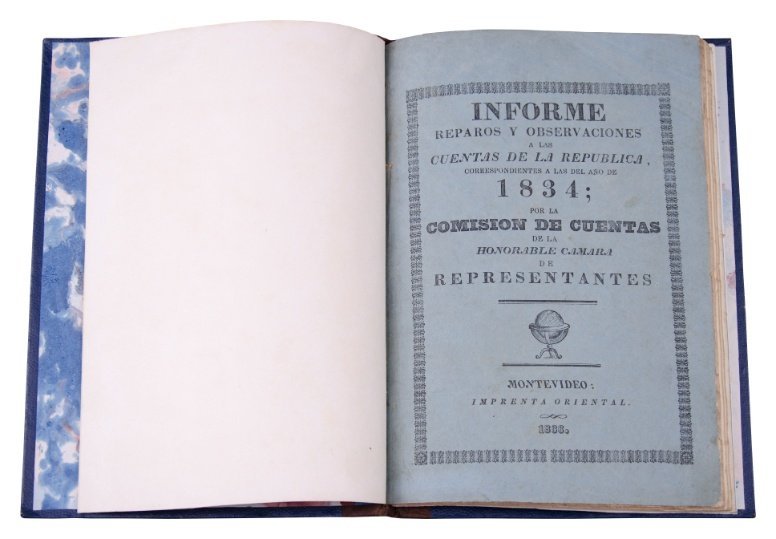 “Informe Reparos y Observaciones a las cuentas de la República [...]” Montevideo,  1836.