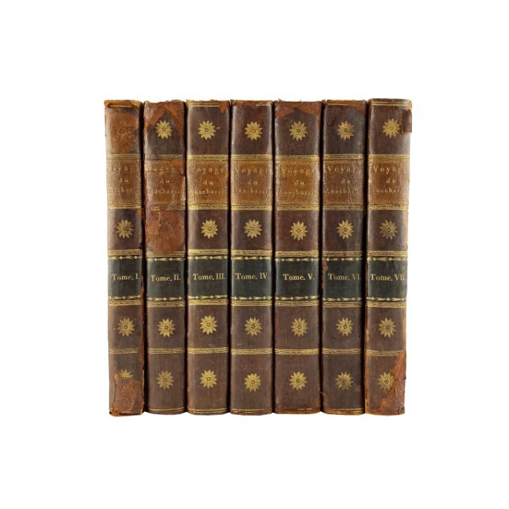 BARTHÉLEMY, JEAN JACQUES. “Voyage du Jeune Anacharsis en Grèce, dans le milieu du quatrième siècle avant l'ère vulgaire. [...]” París, 1790.