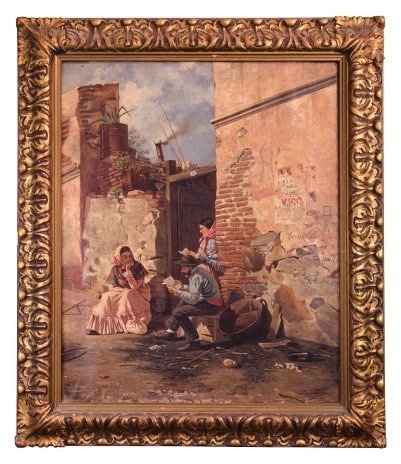 NICANOR BLANES. “Escena montevideana”. Montevideo, 1888.