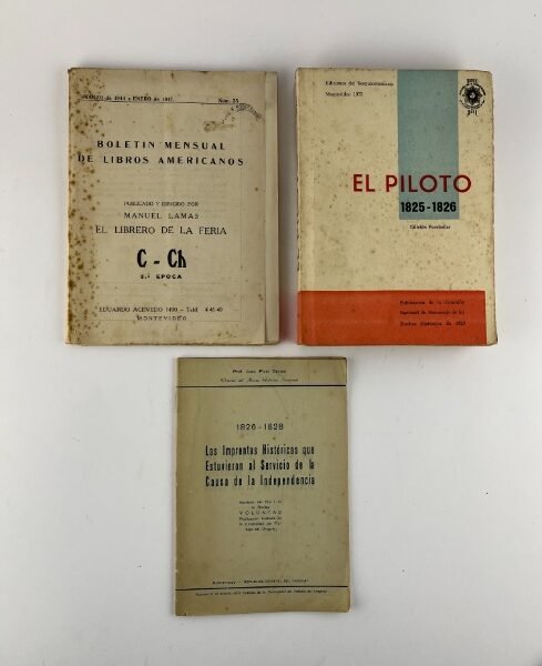 AAVV. Fuentes bibliográficas e históricas. Conjunto de cinco títulos, de gran utilidad para conocer la historia de la letra impresa en ambas orillas del Río de la Plata.