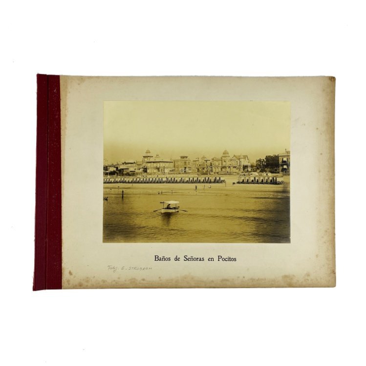 ENRIQUE STROBACH. “Baños de Señoras en Pocitos”. Montevideo. Circa 1900.
