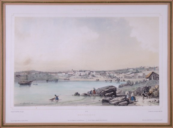 ADOLPHE D´HASTREL. “Montevideo. Vista de la Aguada y sus Alrededores”. París, 1846.