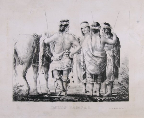 CARLOS MOREL - GREGORIO DE IBARRA. “Indios Pampas”. Buenos Aires, 1841.
