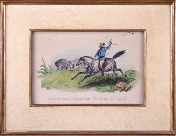 JEAN VICTOR ADAM. “Chasse aux Chévaux dans l´Amérique Méridionale”. París, 1838.