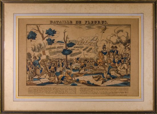 JEAN-CHARLES PELLERIN - FRANÇOIS GEORGIN. “Bataille de Fleurus”. Épinal, Francia, circa 1815.