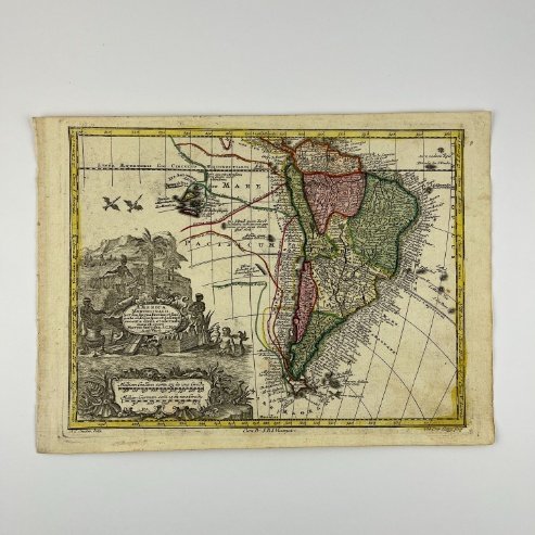 MATTHÄUS SEUTTER. “America Meridionalis”. 1760.