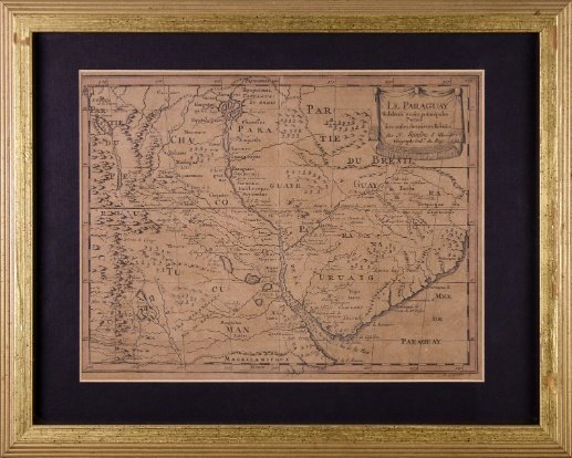 NICOLAS SANSON. D’ABBEVILLE
“Le Paraguay”. Subdivifé enfes principales Parties [...] Ámsterdam, 1705.