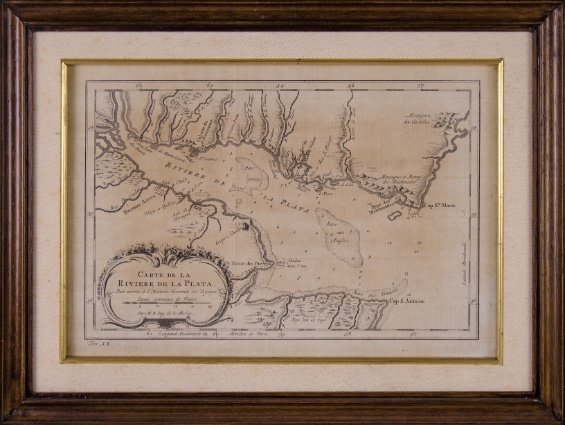 JACQUES NICHOLAS BELLIN. “Carte de la Riviere de la Plata”. Pour servir a l´Histoire Generale des Voyages. [...]. París, 1756.