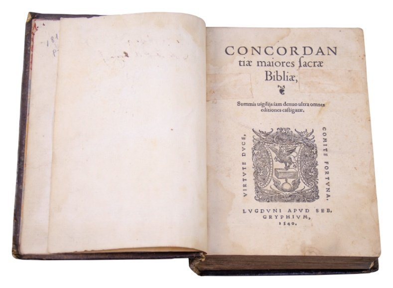 “Concordantia maiores Sacrae Biblia, Summis vigilijs iam denuo ultra omnes editiones castigarae […]” 1540.