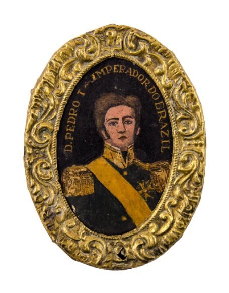 Miniatura. “D. Pedro I. Imperador do Brazil”. Montevideo. Circa 1855.
