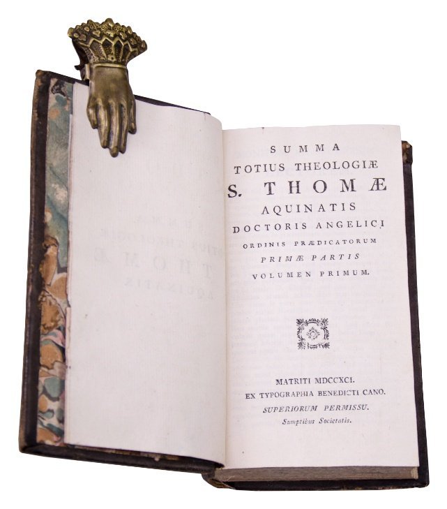 SANTO TOMÁS DE AQUINO. “Summa Totius Theologiae S. Thome Aquinatis Doctoris Angelici [...]” Madrid, 1791.