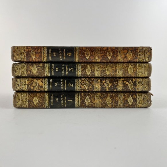 ROBERTSON, WILLIAM. “Historia del reinado del emperador Carlos Quinto, precedida por una descripción de los progresos de la sociedad en Europa desde la ruina del imperio romano hasta principios del siglo XVI. [...]” Madrid, 1821.