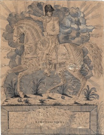 JUAN MANUEL BESNES E IRIGOYEN. Retrato ecuestre de Fructuoso Rivera. Montevideo, 1829.