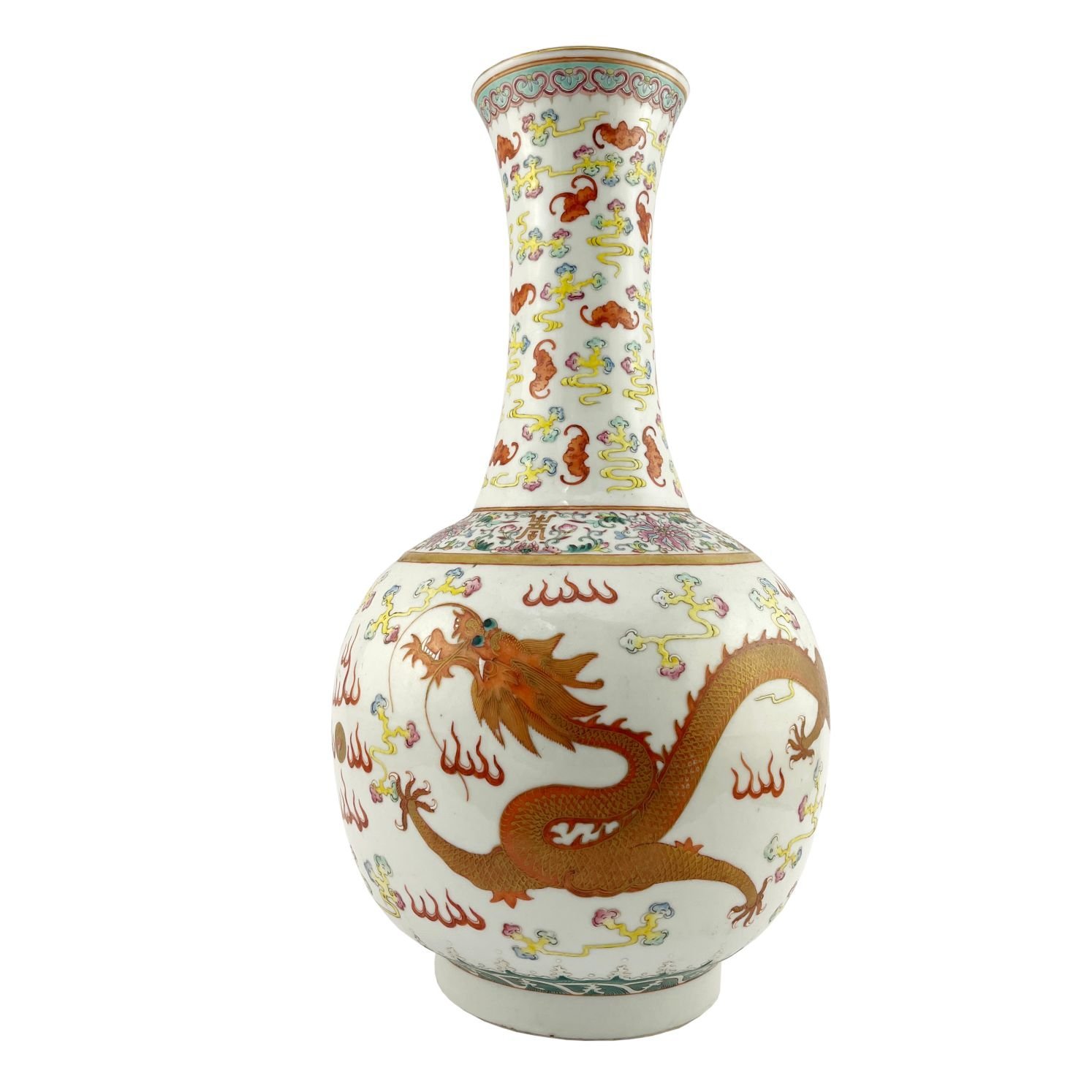 Jarrón chino en porcelana