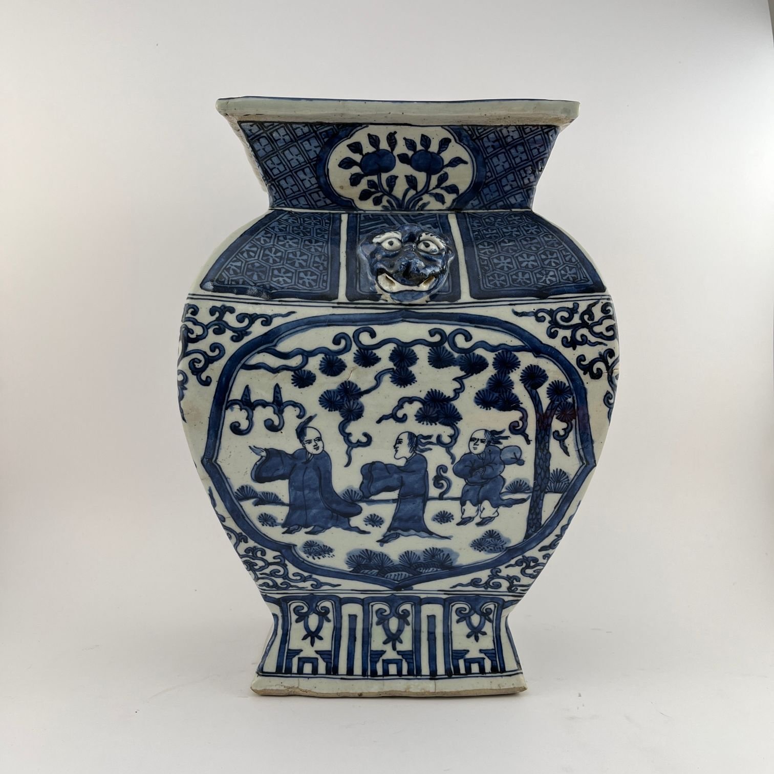 Jarrón chino en porcelana