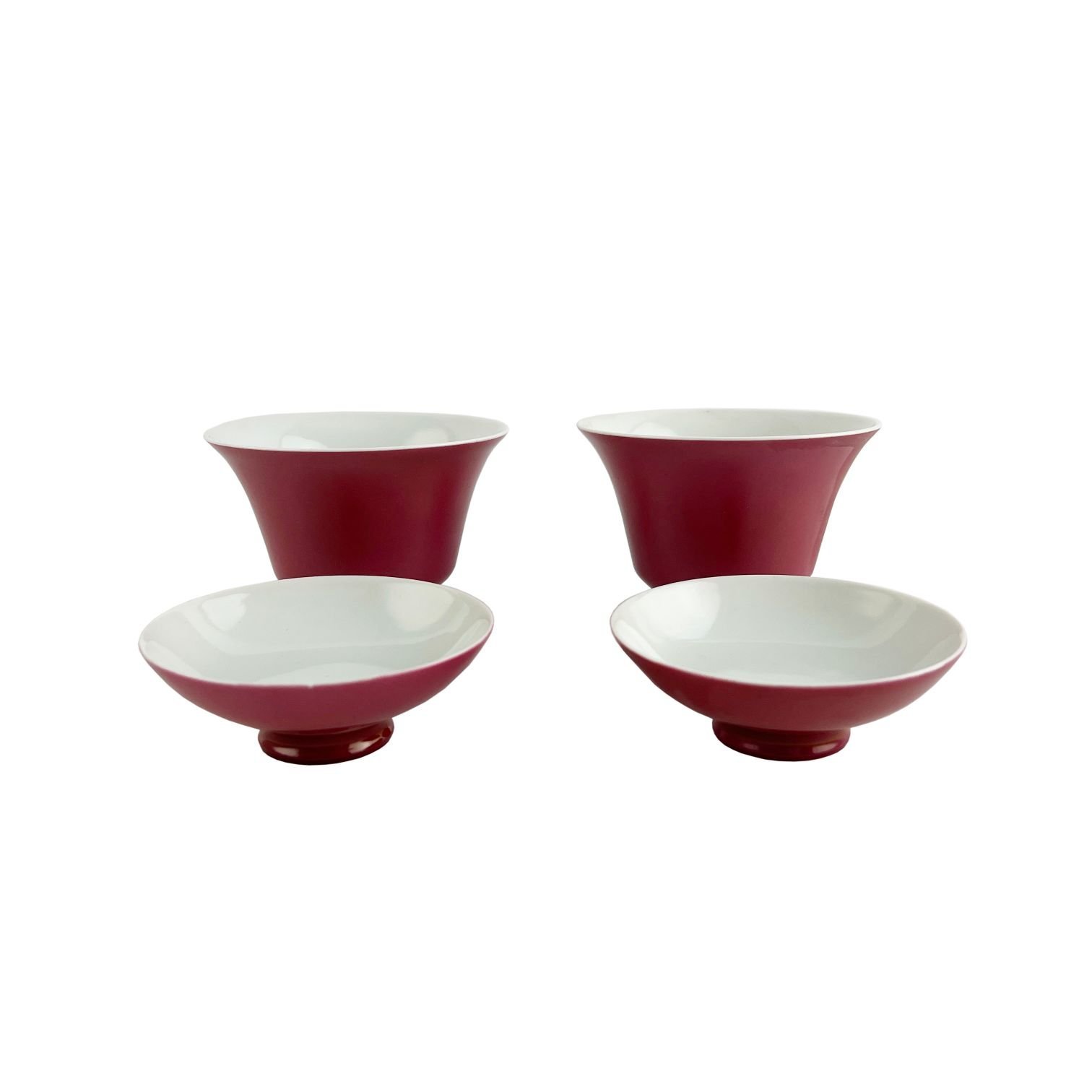 Par de tazas chinas en porcelana