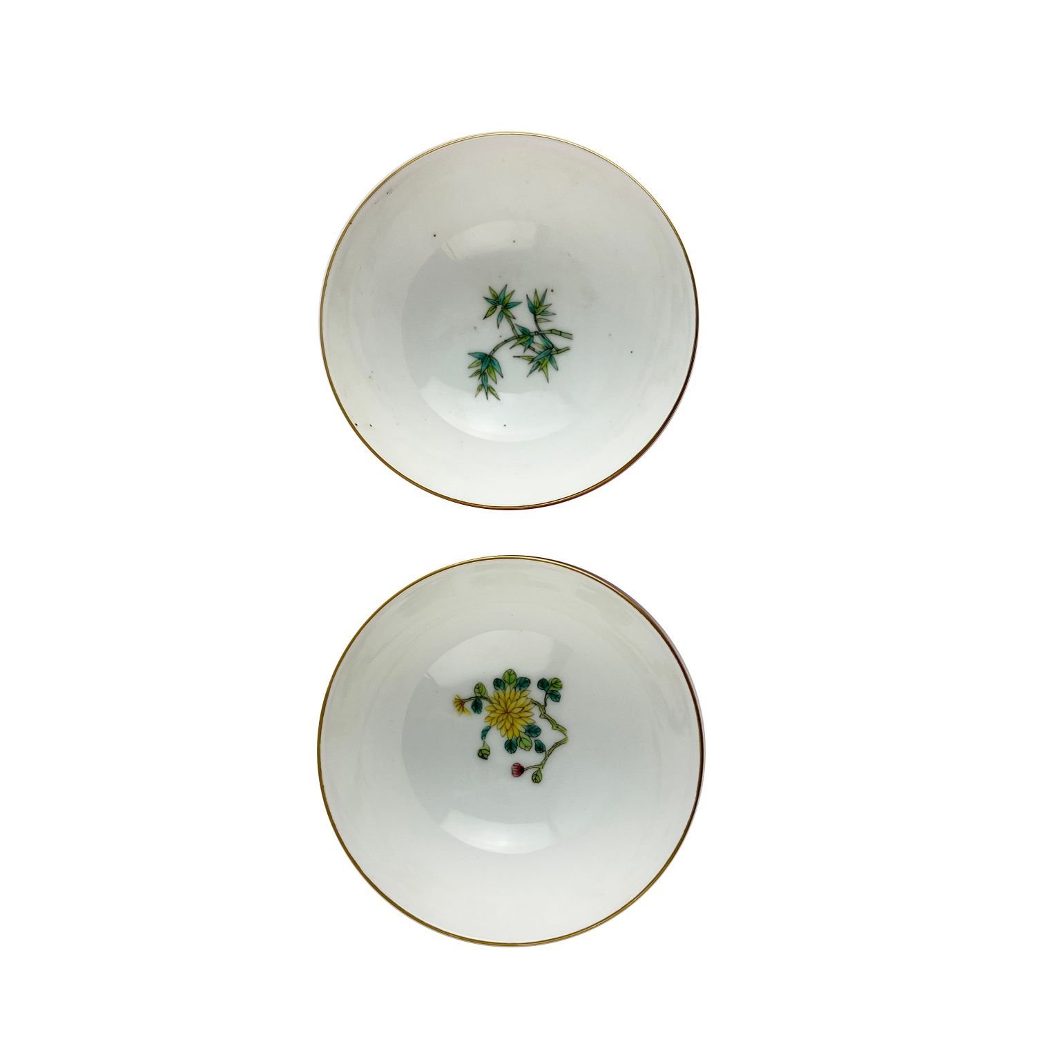 Par de tazas chinas en porcelana - Imagen 2