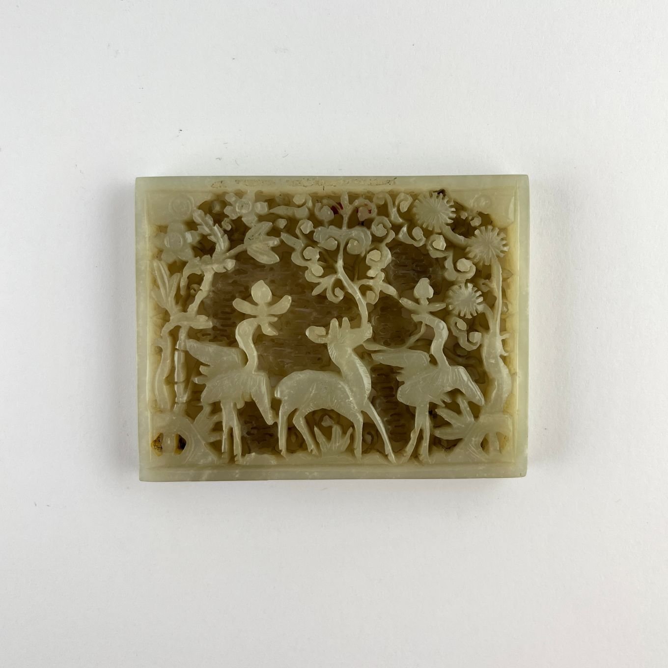 Placa china en jade celadón