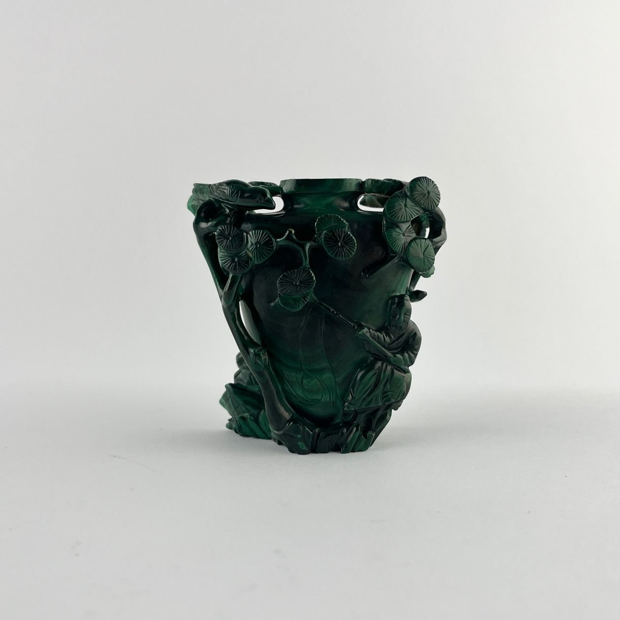 Snuff bottle china en malaquita