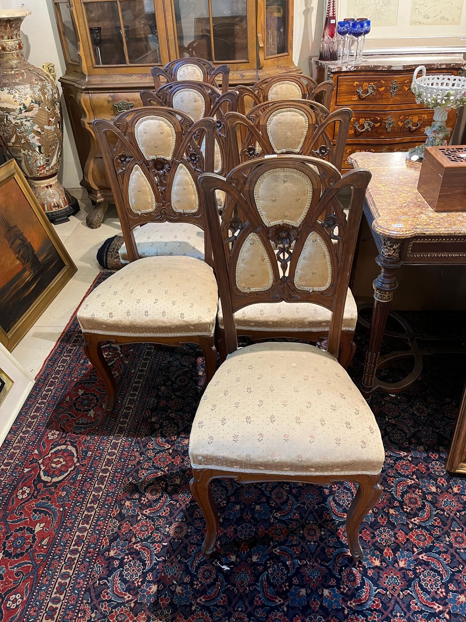 Juego de sillas art nouveau