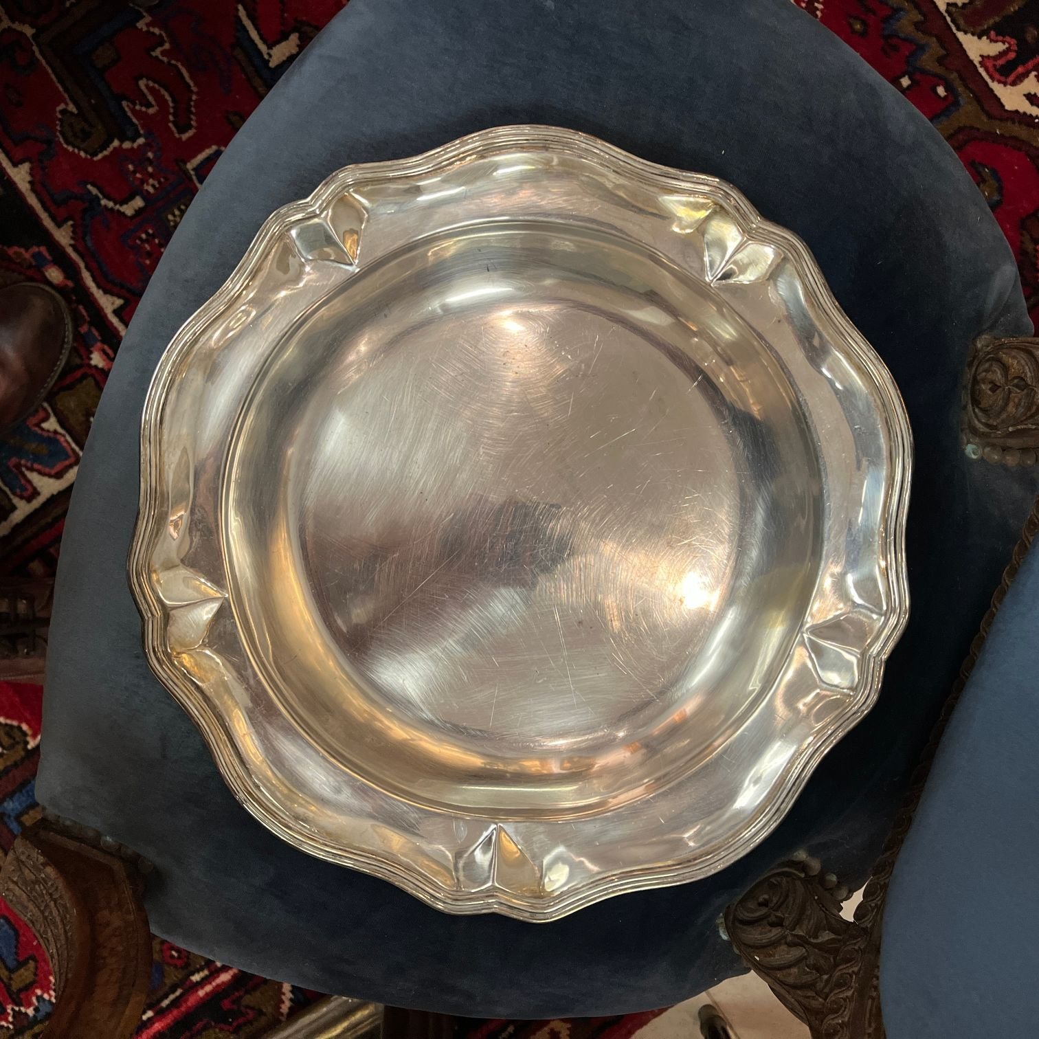 Tres bandejas peruanas en plata