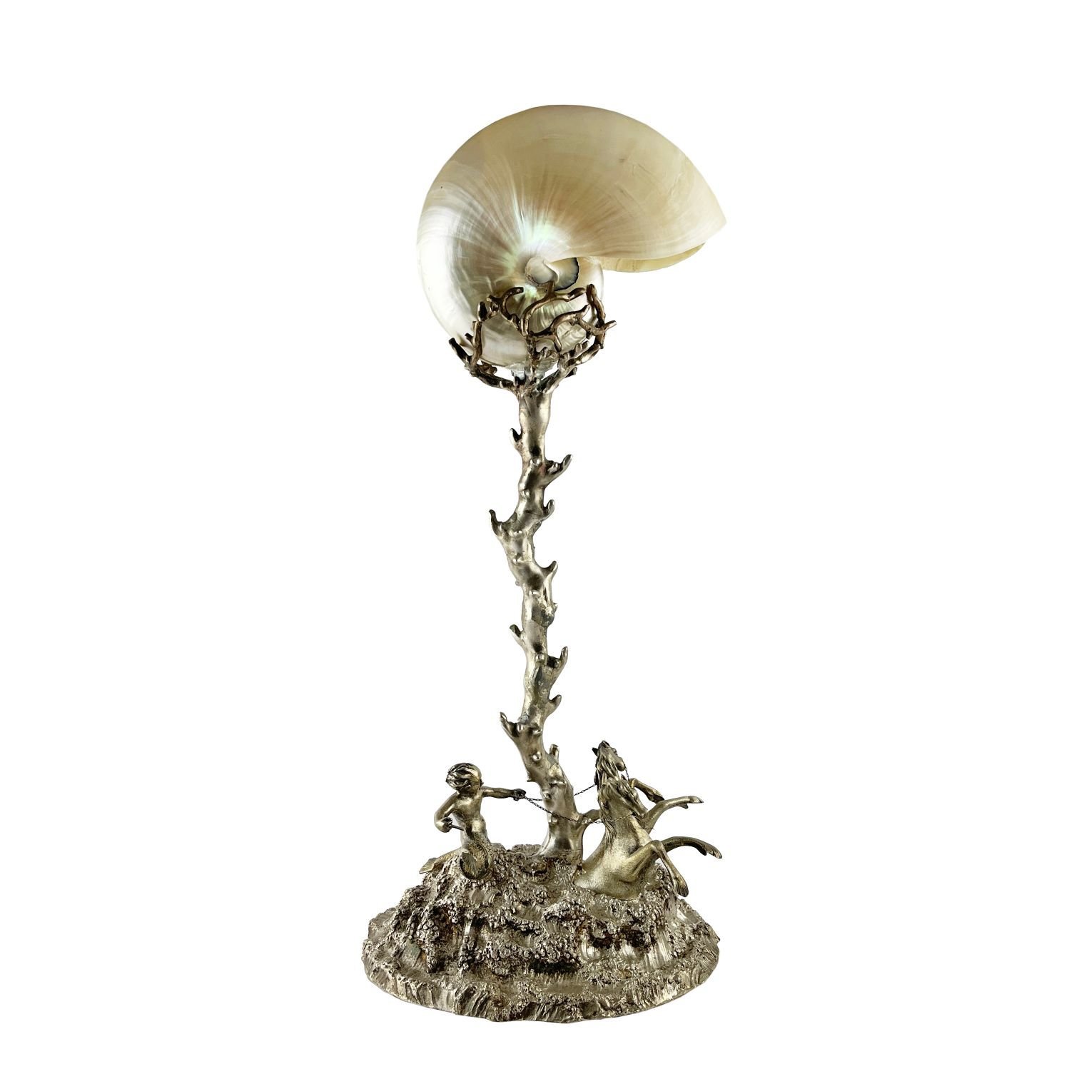 Lámpara nautilus en plata