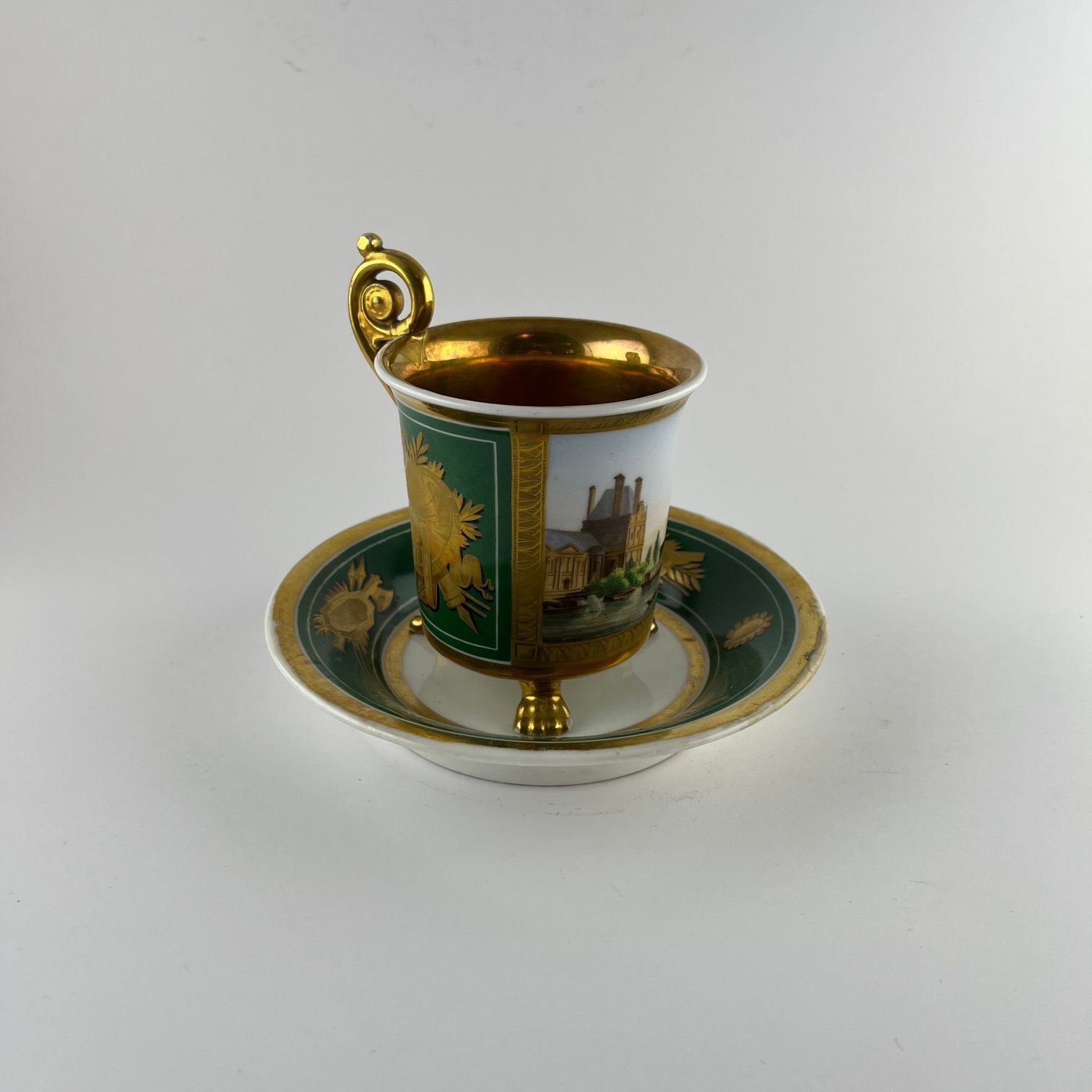 Dos tazas KPM y Vieux Paris