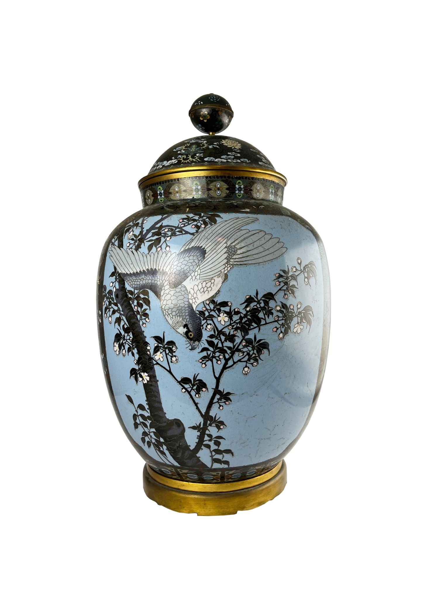 Par de potiches japoneses cloisonné