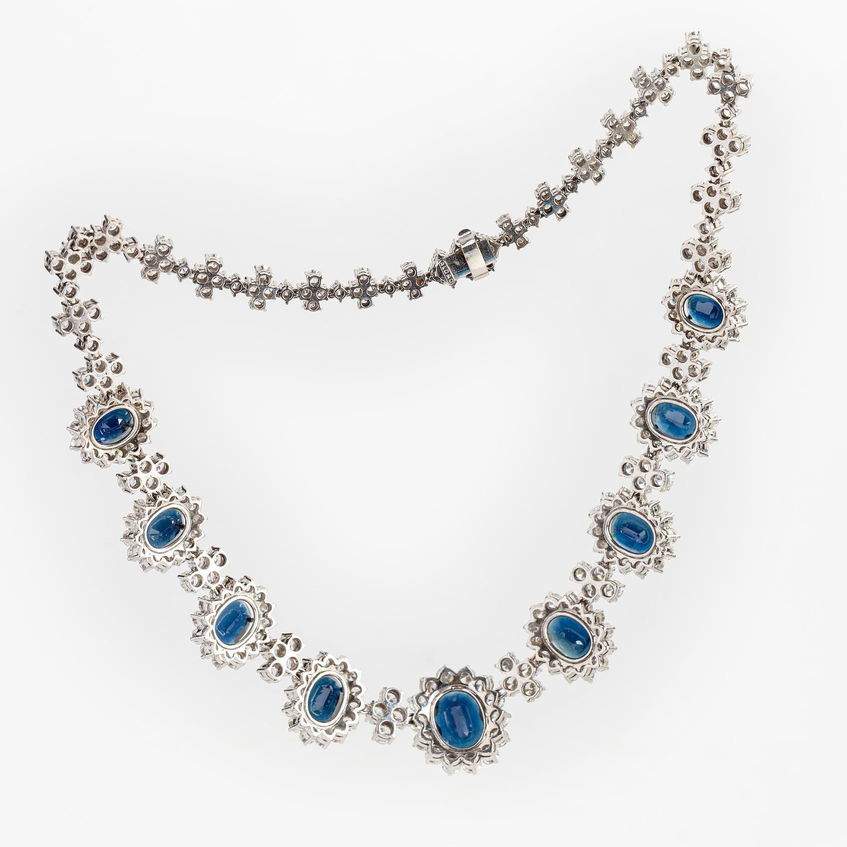 Gargantilla oro 18 K, brillantes y zafiros - Imagen 2