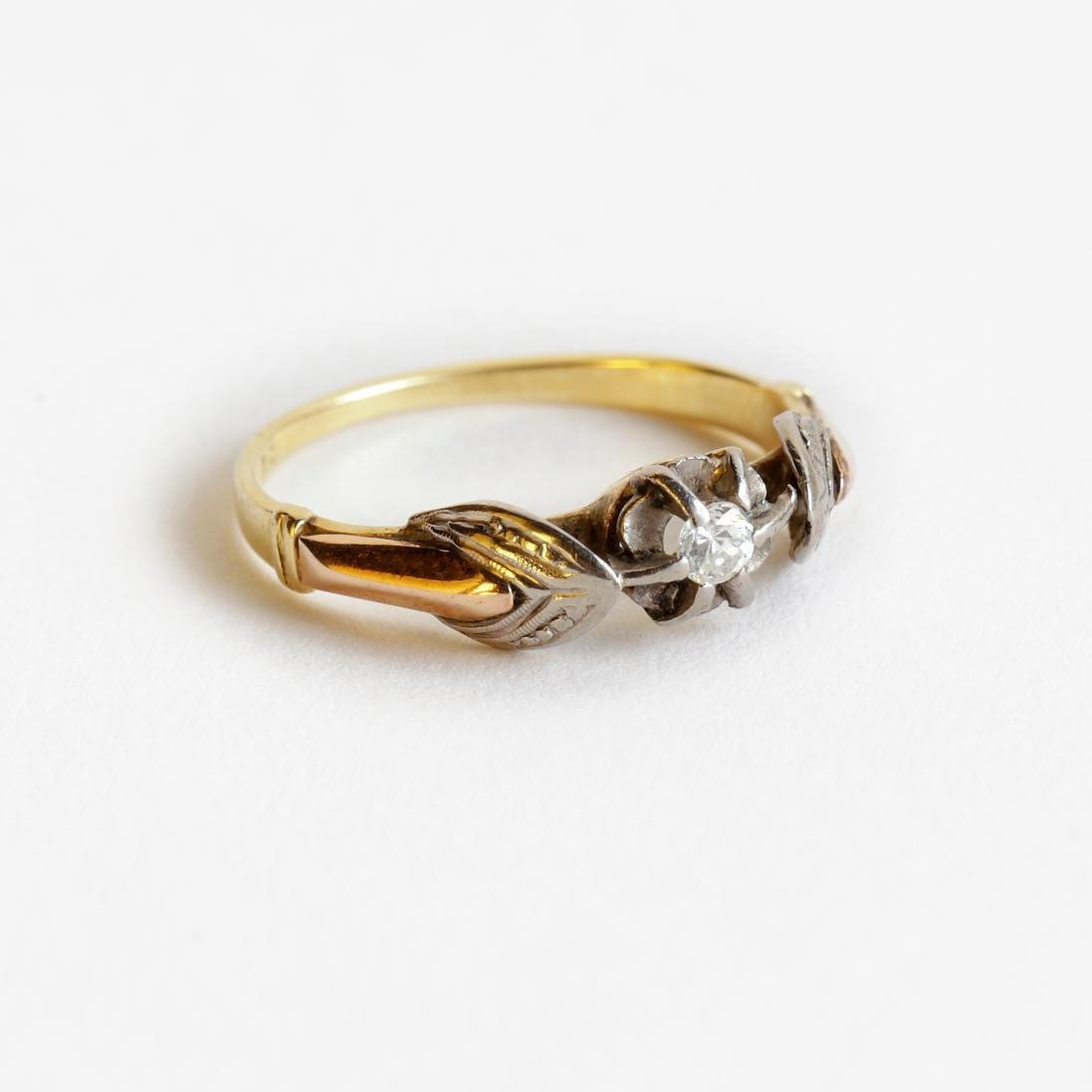 Anillo oro 18 K y brillante