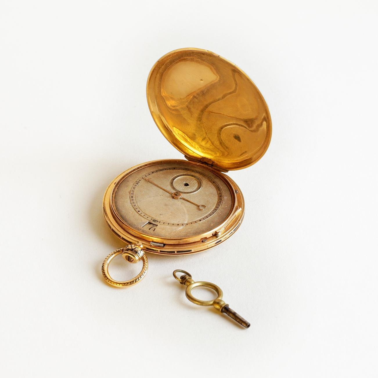 Reloj de bolsillo en plata, oro y esmalte - Imagen 5