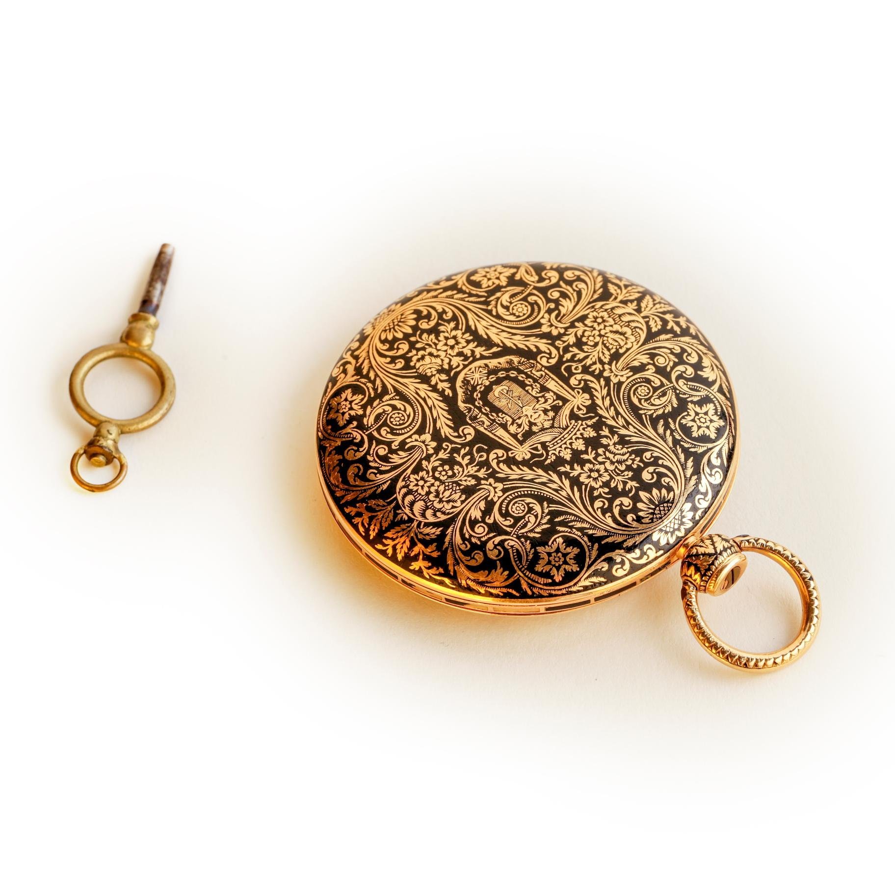 Reloj de bolsillo en plata, oro y esmalte - Imagen 8