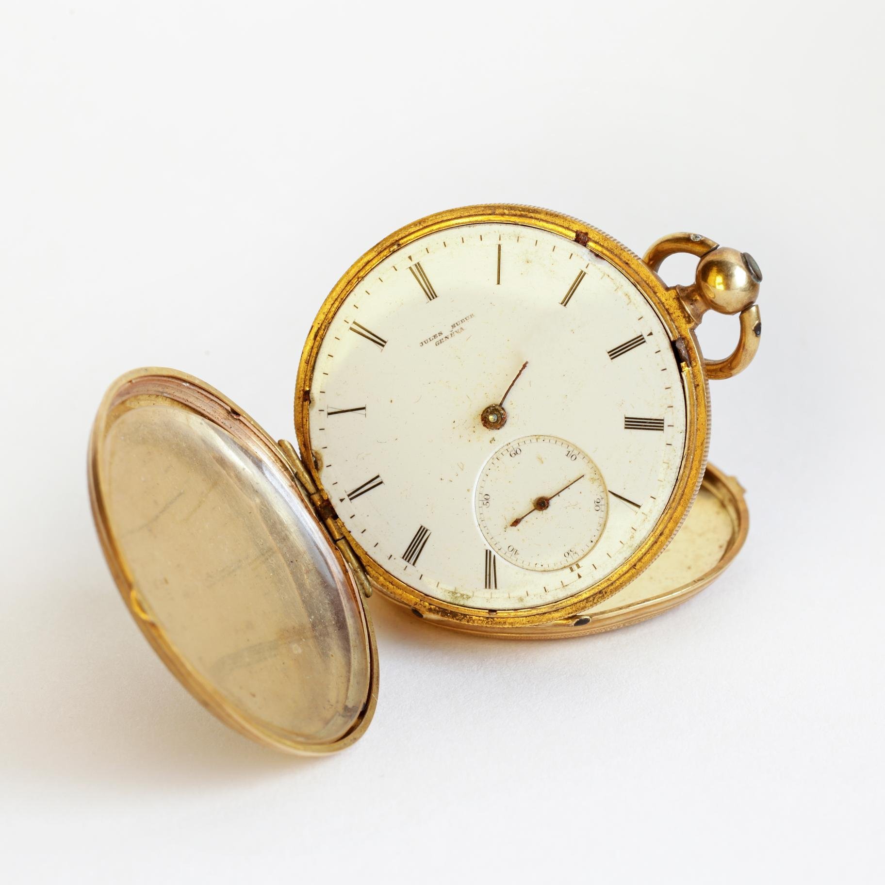 Reloj de bolsillo châtelaine oro 18 y esmalte - Imagen 3