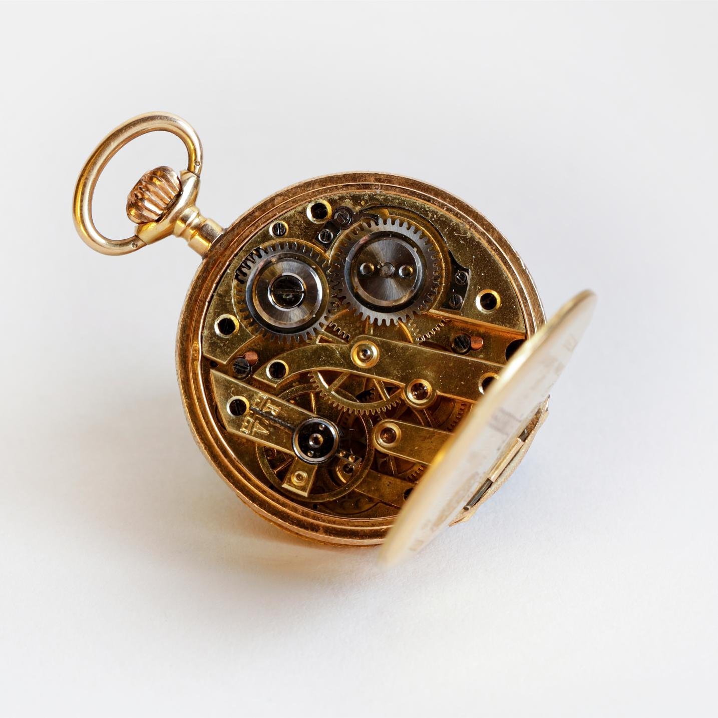 Reloj de bolsillo châtelaine oro 18 K, esmalte y diamantes - Imagen 6