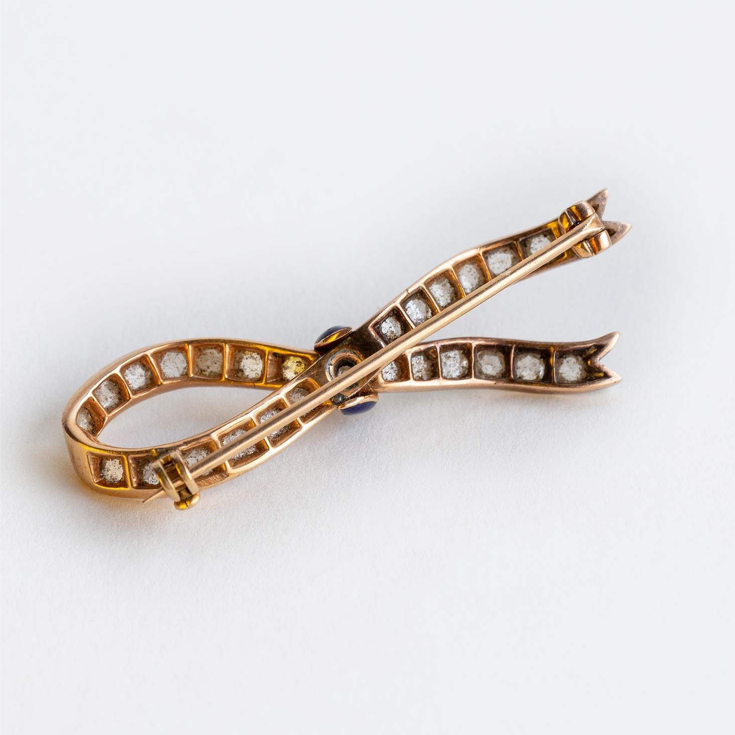 Prendedor oro, diamantes y esmalte - Imagen 3