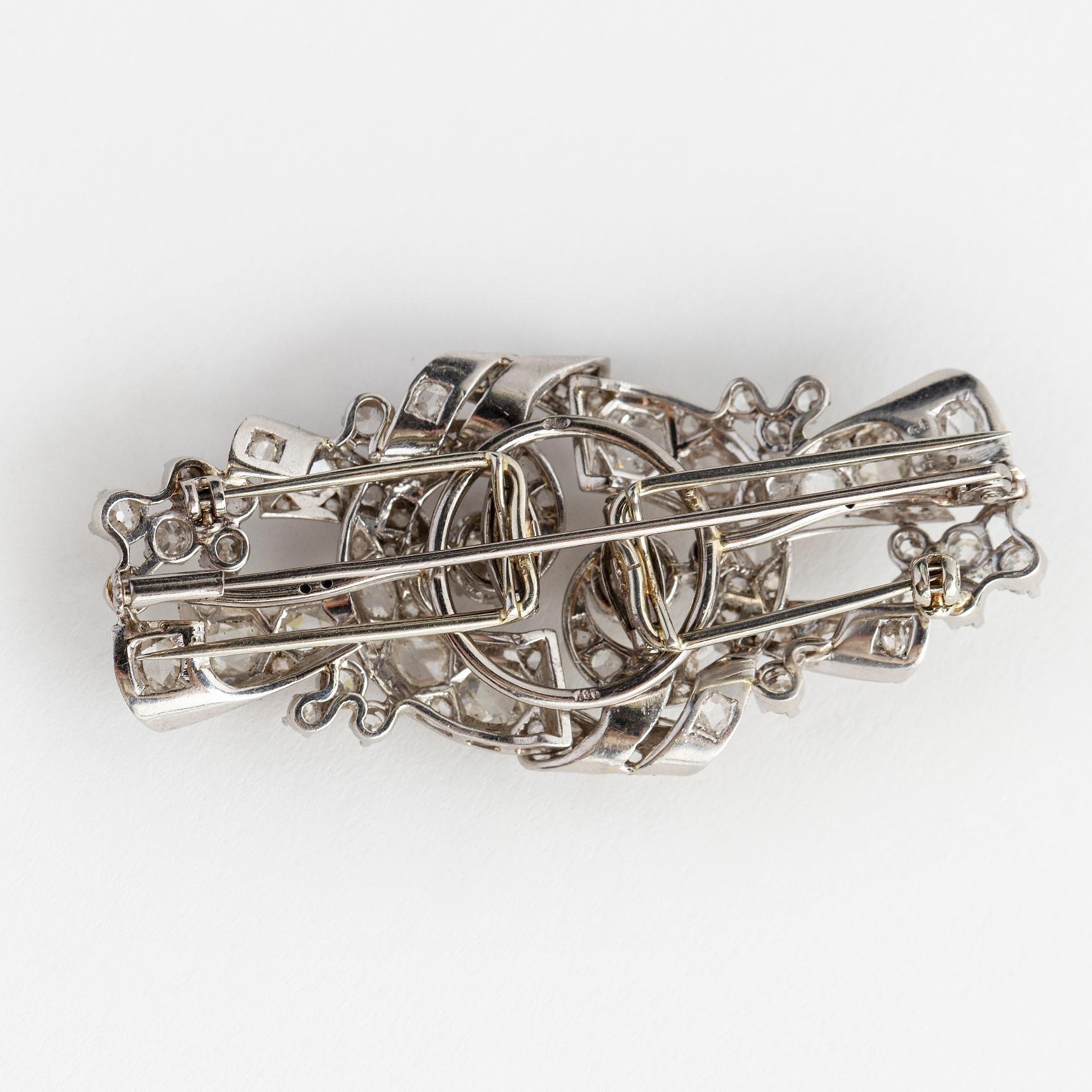 Prendedor platino y diamantes - Imagen 3