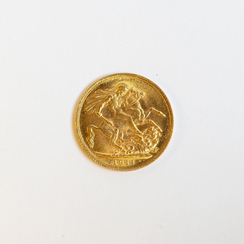 Libra británica en oro