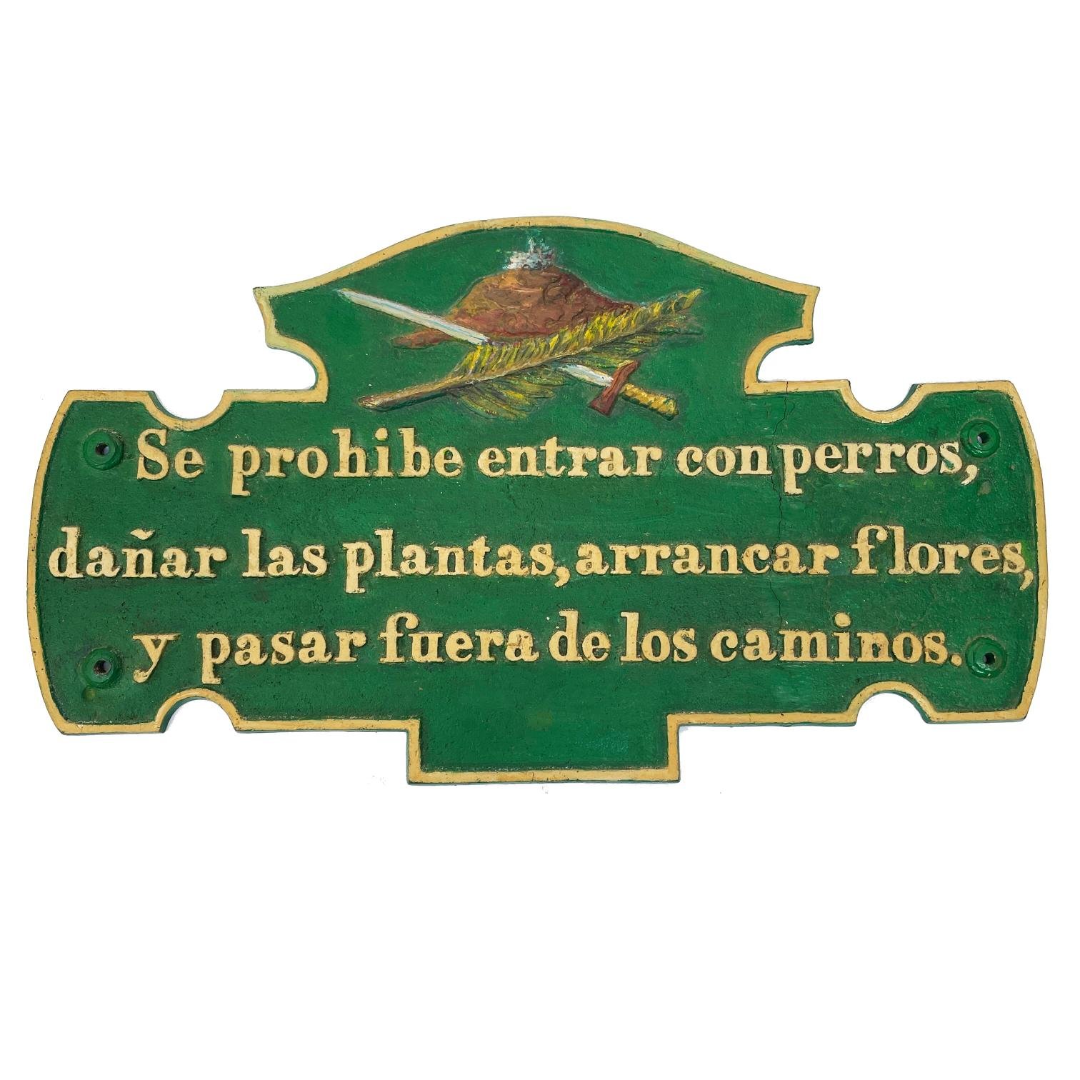 Cartel en hierro "Montevideo"