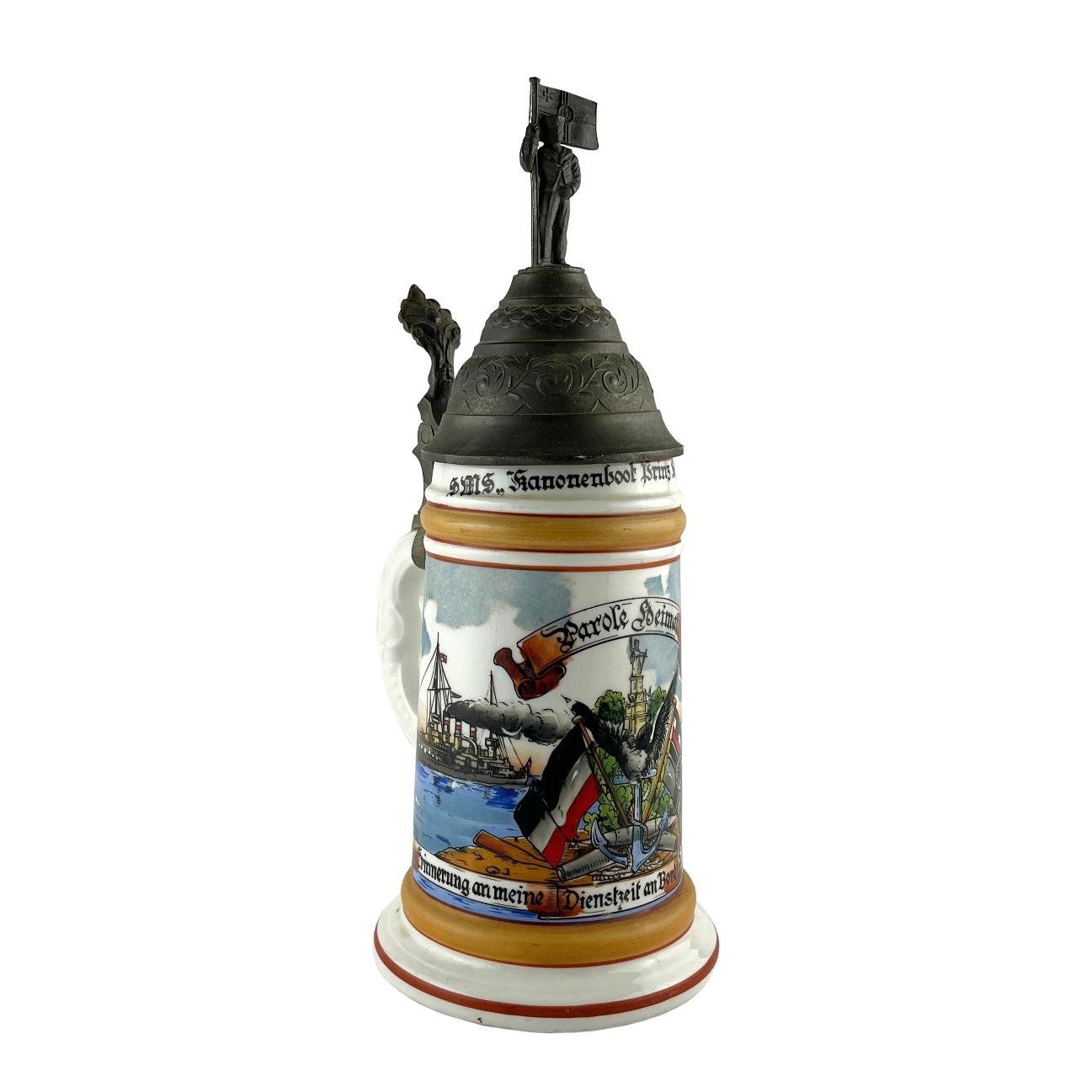 Tankard alemán en porcelana