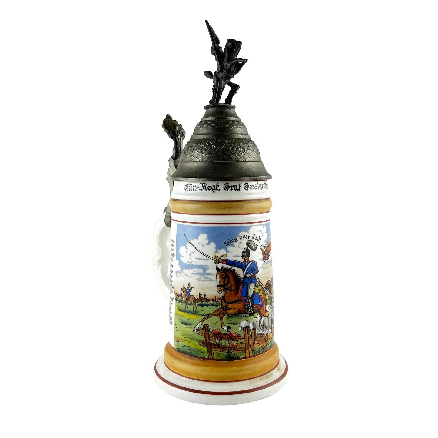 Tankard alemán en porcelana