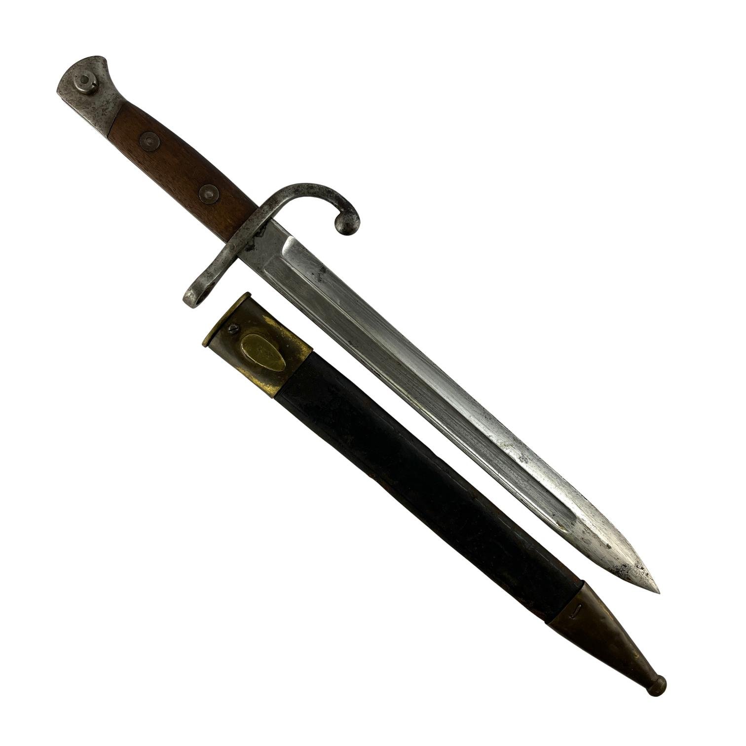 Bayoneta belga para fusil Mauser uruguayo M1895.