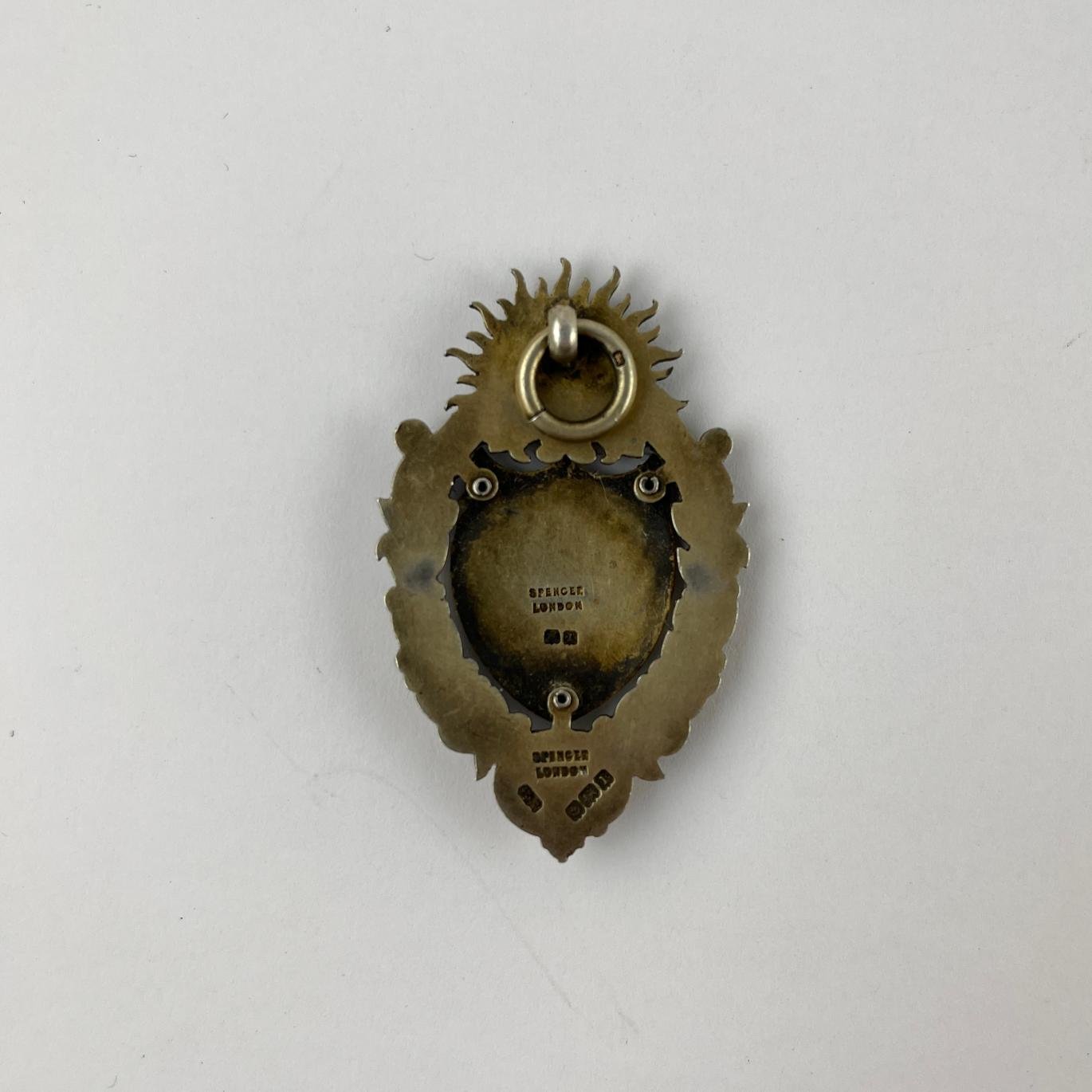 Medalla masónica uruguaya en plata y esmalte - Imagen 2