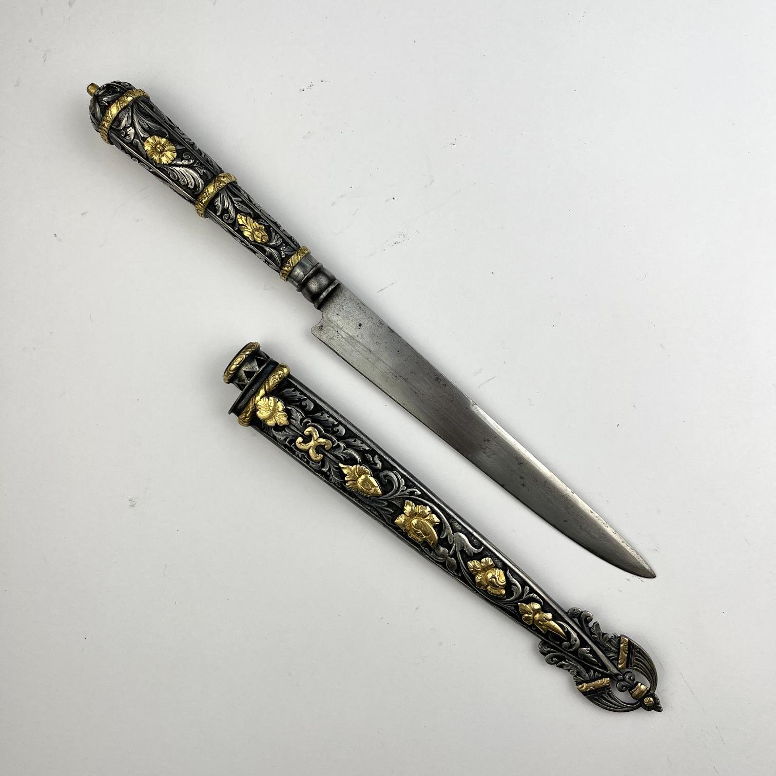 Cuchillo criollo en plata y oro - Imagen 2