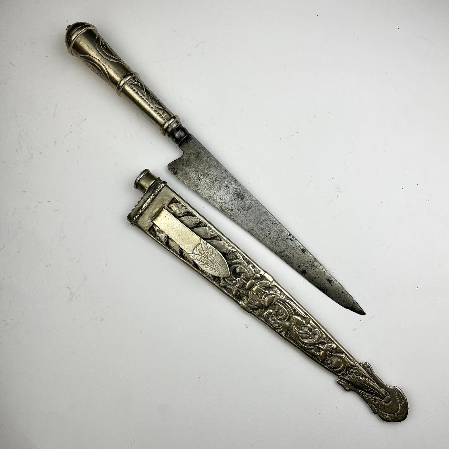 Cuchillo criollo "Armería Nacional" en plata - Imagen 3