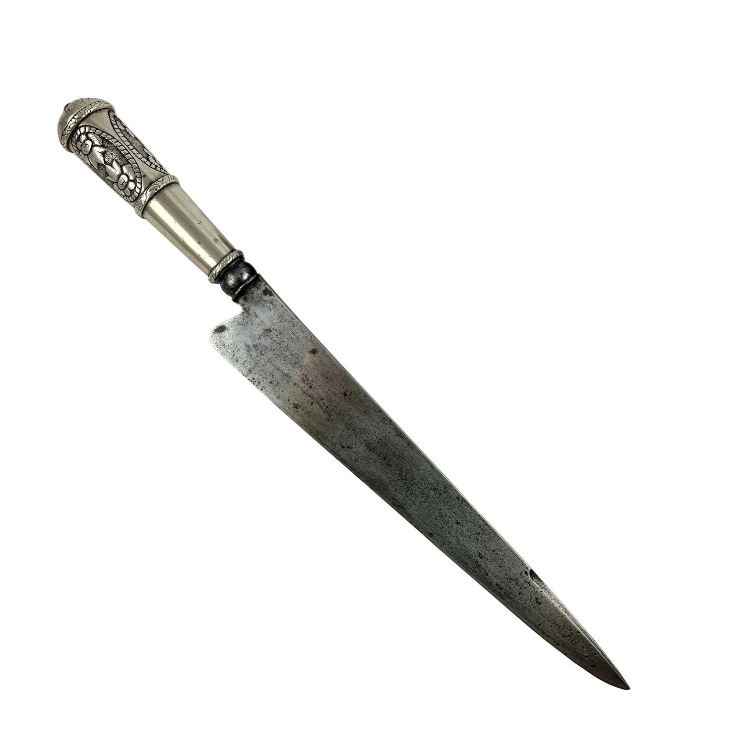 Cuchillo criollo "Cazador al Filo" en plata