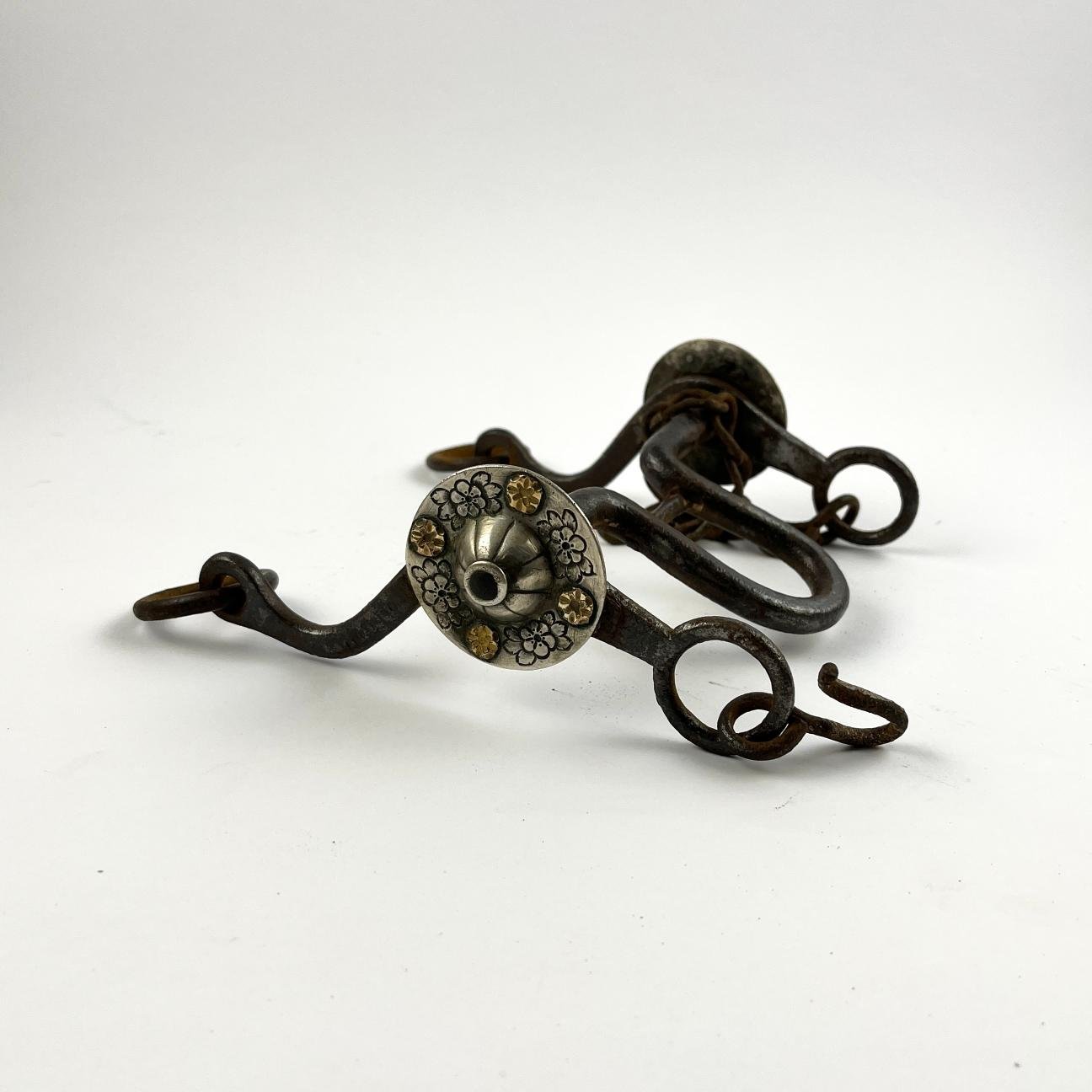 Freno en hierro forjado, plata y oro