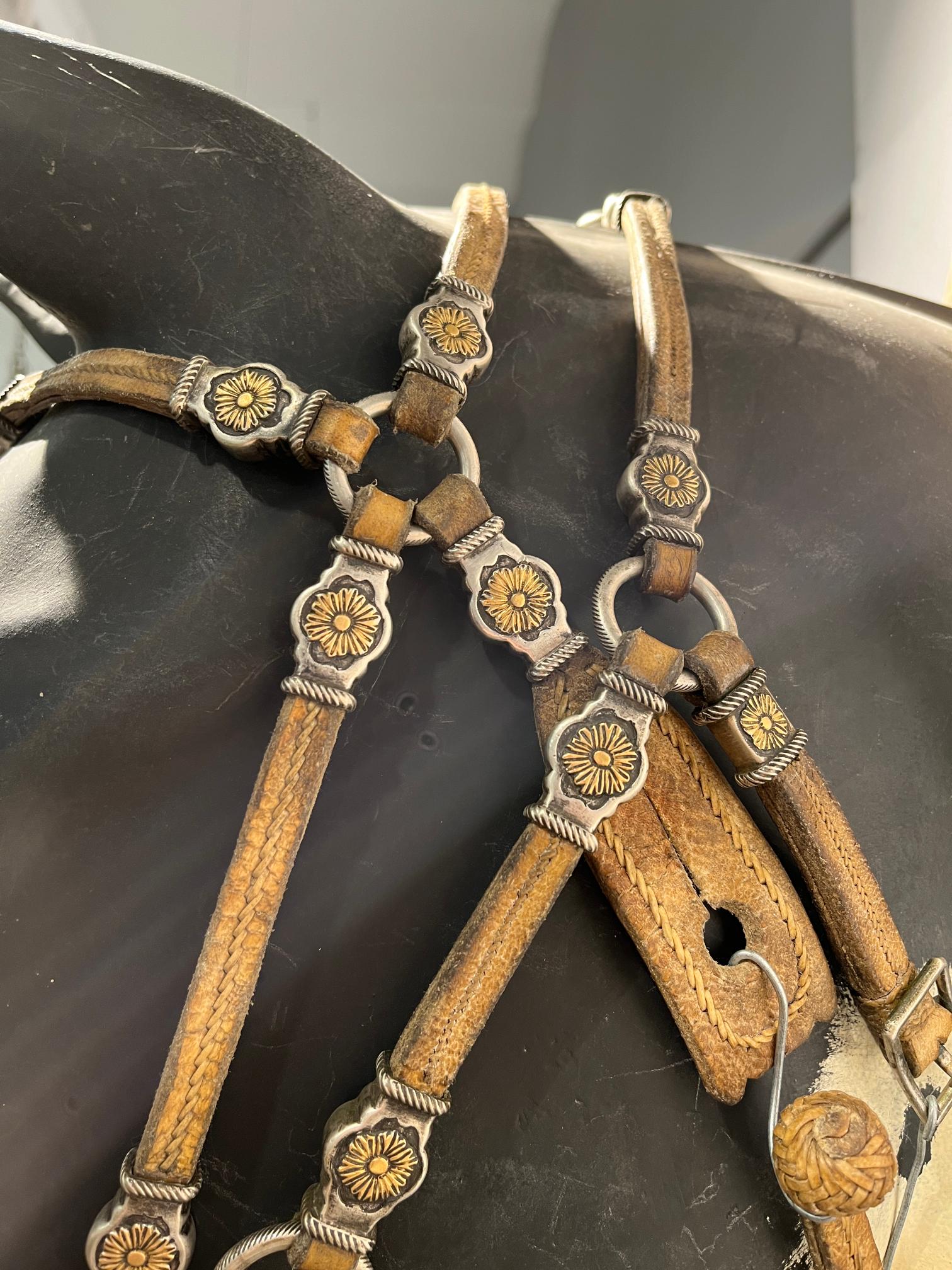 Juego de freno y bozal en cuerp, hierro, plata, oro y metal - Imagen 4