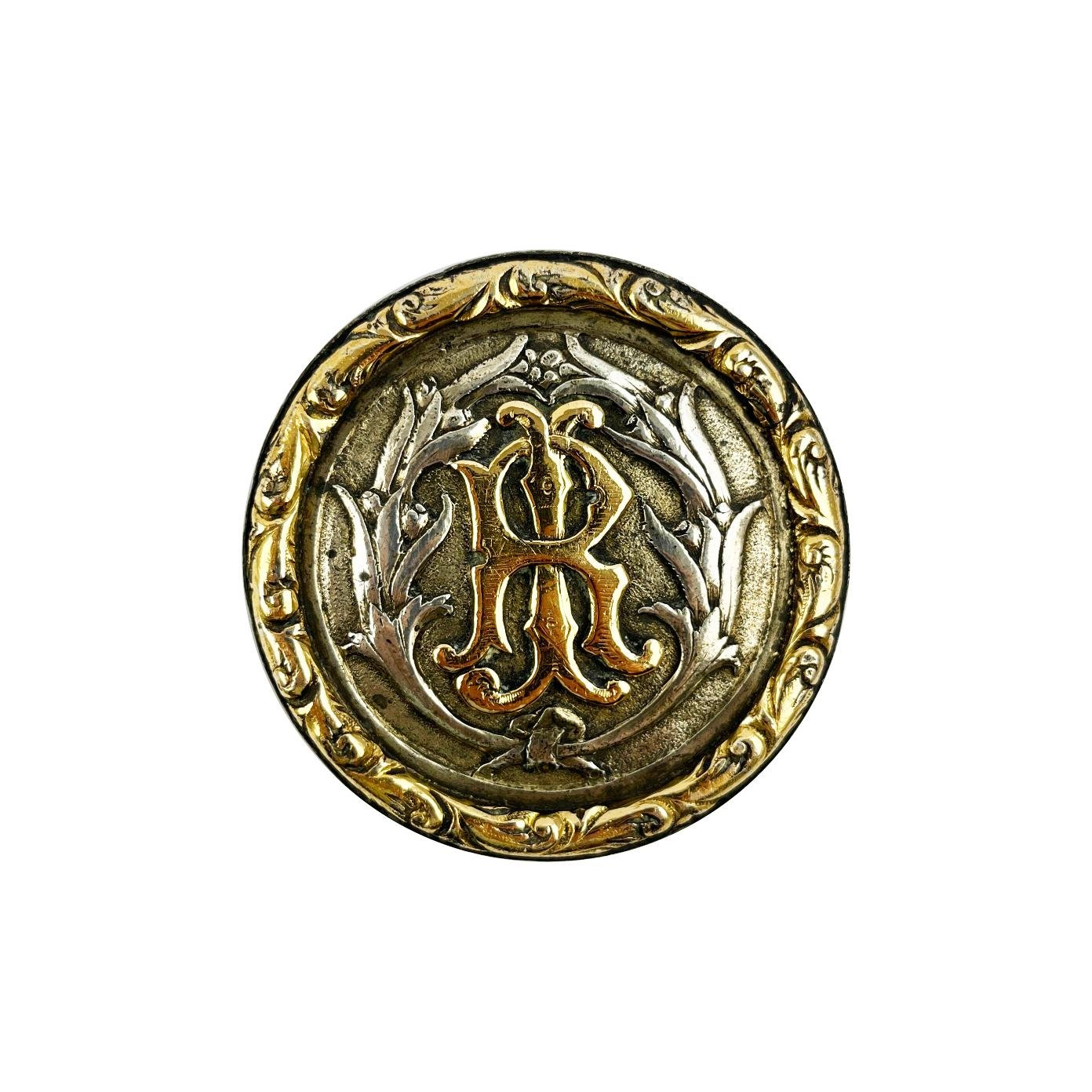 Medallón de pechera en plata y oro