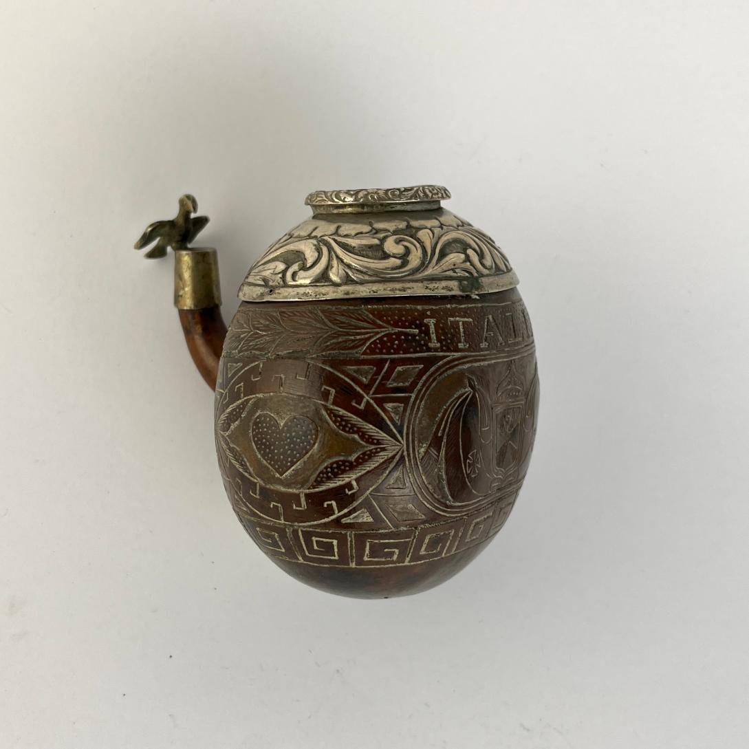 Mate con rabillo en calabaza y plata